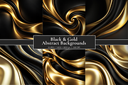 Black & Gold Abstract Backgrounds, a Background Graphic by MarisoArt (Thumbnail 1 of 5)