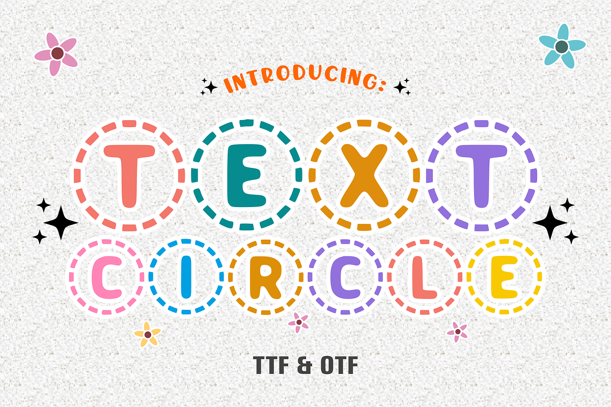 Text Circle - Comic Font Types, a Font by KiddoGlyphs Studio (Photo 1 of 3)