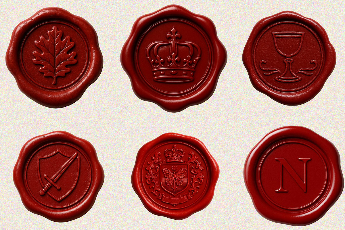 Elegant Red Wax Seal Stamp Clipart B, an Illustration by SVGArt (Photo 2 of 8)