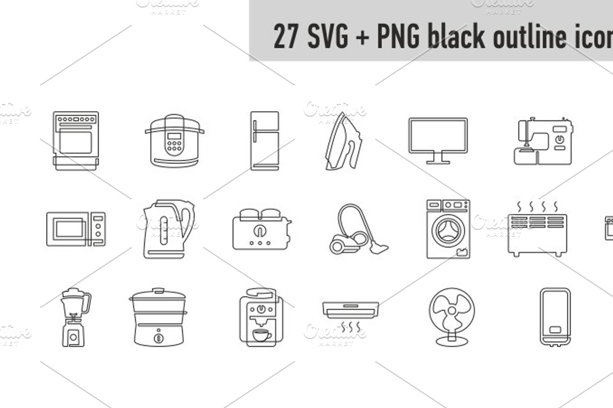Electronics Line Icons, an Outline Icon by LunaSolvo (Photo 3 of 3)
