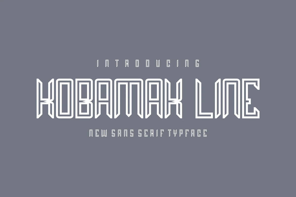 KobamakLine, a Sans Serif Font by Auliacreative (Photo 1 of 4)