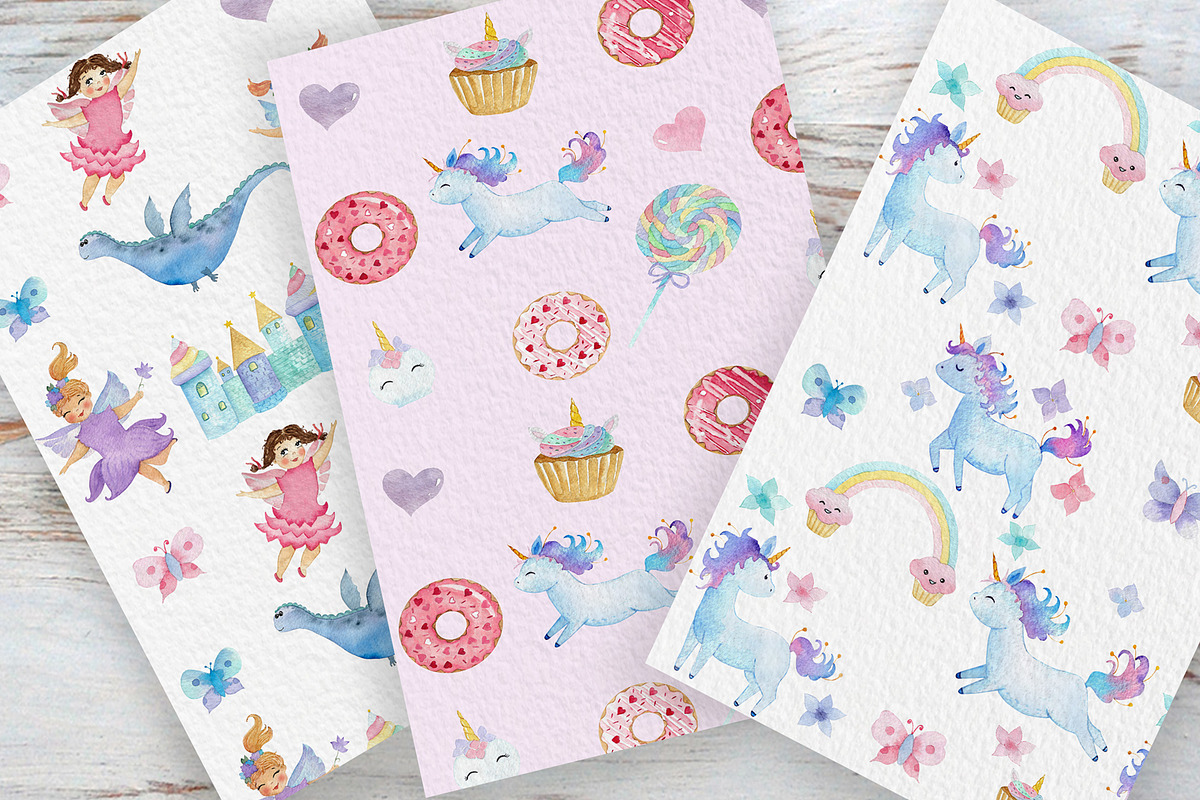 Watercolor Fairies and Unicorns, an Animal Illustration by Pretty light (Photo 3 of 4)