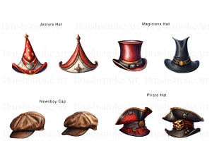 Hats Illustration Clipart, Top Hat