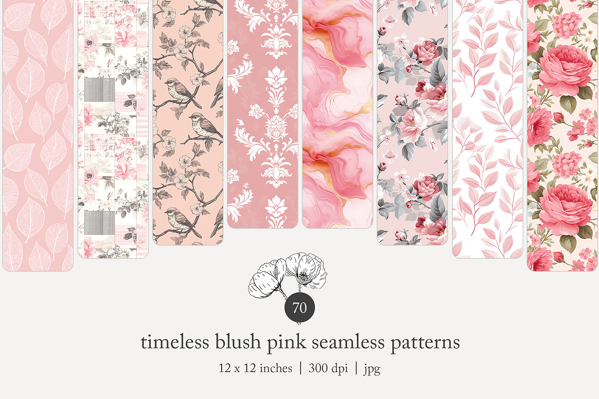 70 timeless pink seamless pattern, a Pattern Graphic by Poppy Lane Studio (Photo 1 of 10)