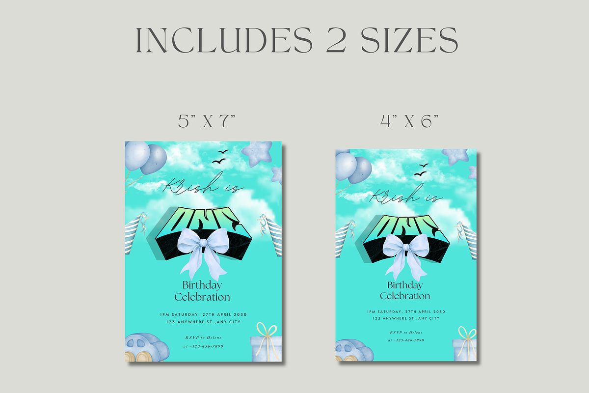 First Birthday Invitation Template, an Invitation Template by InvitingStorys (Photo 5 of 10)