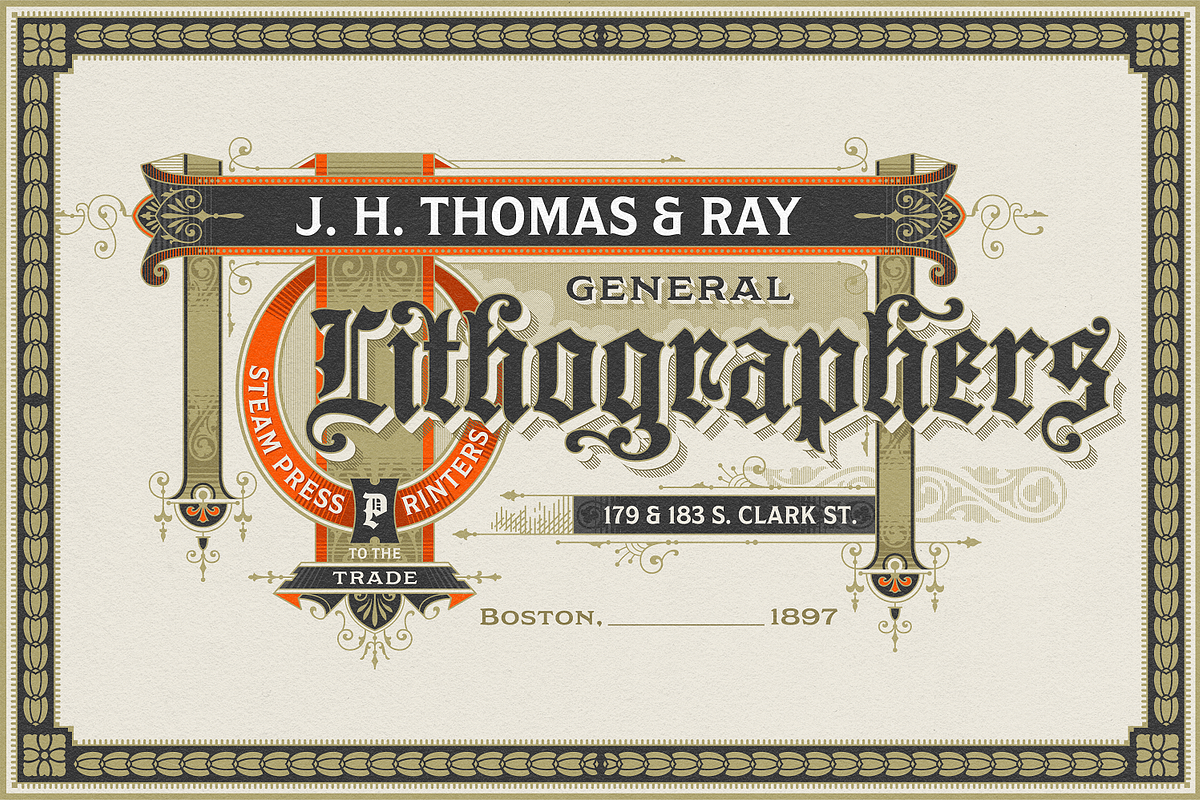 NS Philapost Fonts, a Blackletter Font by Novisouldado (Photo 6 of 9)