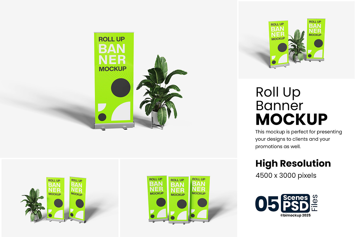 Rollup Banner Mockup, an Advertising Mockup by bimockup (Photo 1 of 6)