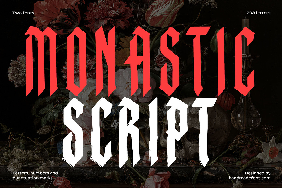 Monastic Font, a Blackletter Font by Handmadefont (Photo 1 of 11)