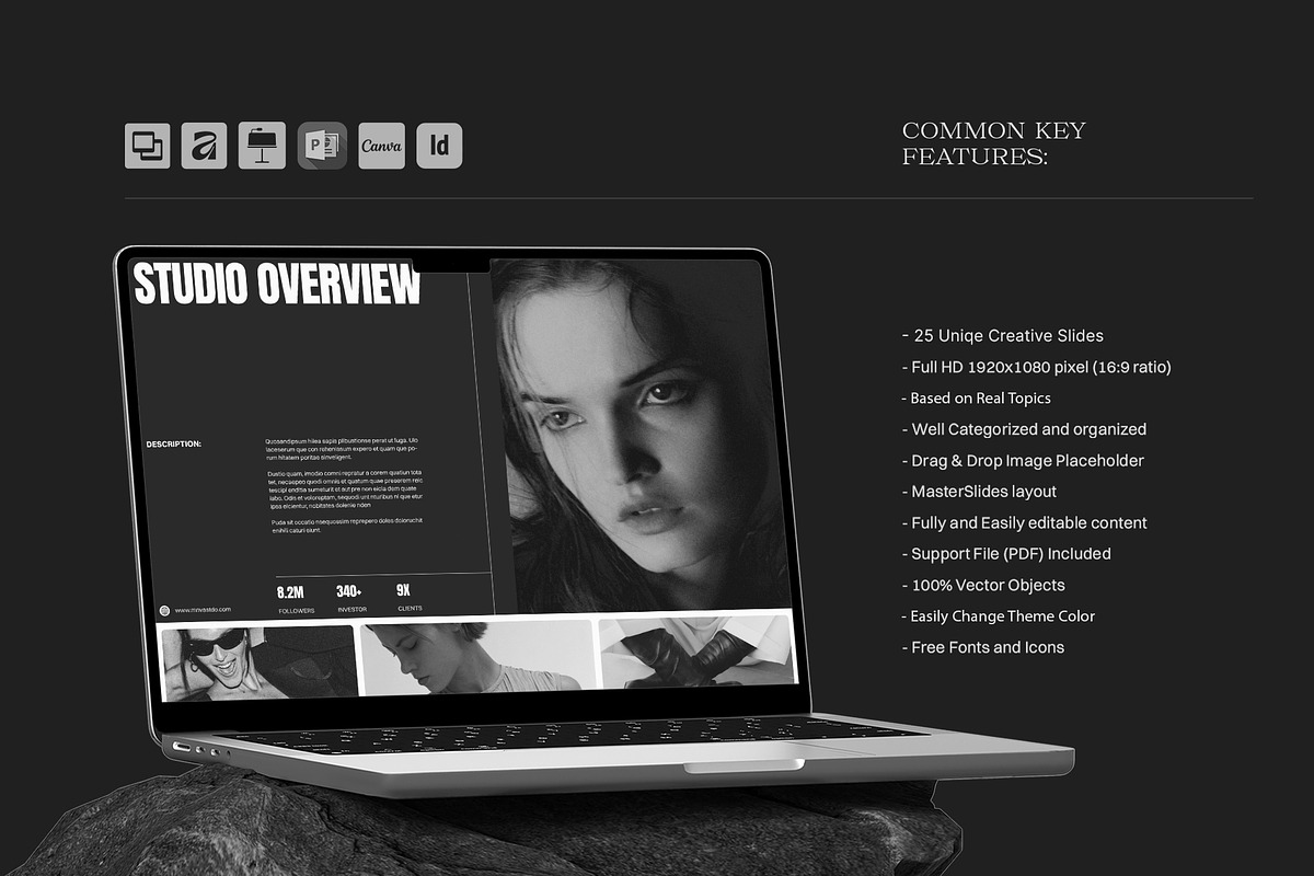 Pitch Deck Presentation Template, a Presentation Template by Studio Monova (Photo 2 of 15)