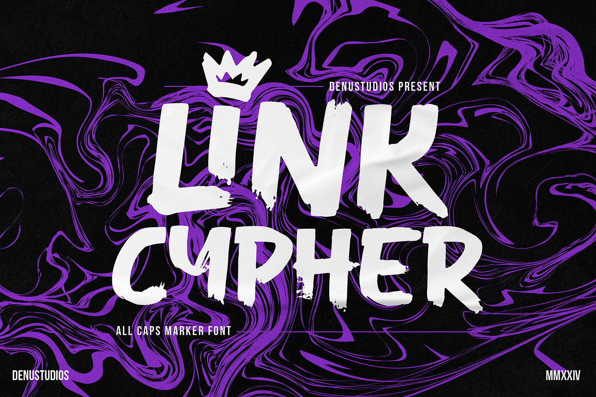 Link Cypher | All Caps Marker Font, a Handwritten Font by Denustudios (Photo 1 of 13)