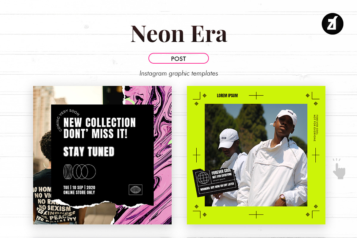 Neon era social media graphic, a Social Media Template by Chanut is industries (Photo 3 of 11)
