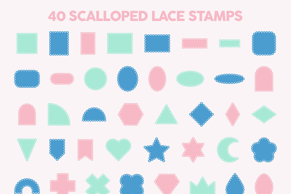 Scalloped Shapes Procreate Brush Set, a Brush Add-On by AngelfishCreative (Photo 5 of 5)