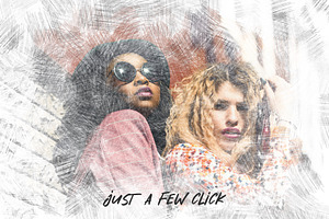 Pencil Art Scribble Photo Effect, a Layer Style Add-On by WudelMbois Studio