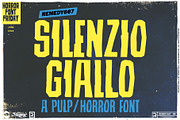 Silenzio Giallo - MCM Horror Font, a Sans Serif Font by Remedy667 (Thumbnail 1 of 5)