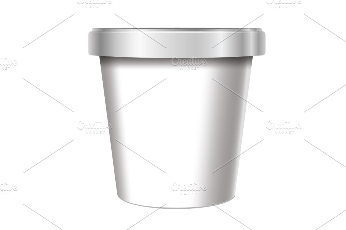 Mockaps packages of dairy products, a Cups & Container Mockup by Adamskyistudio (Photo 2 of 6)