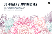120 Floral Procreate Stamp Brushes, a Brush Add-On by Riveros Illustration (Thumbnail 6 of 13)