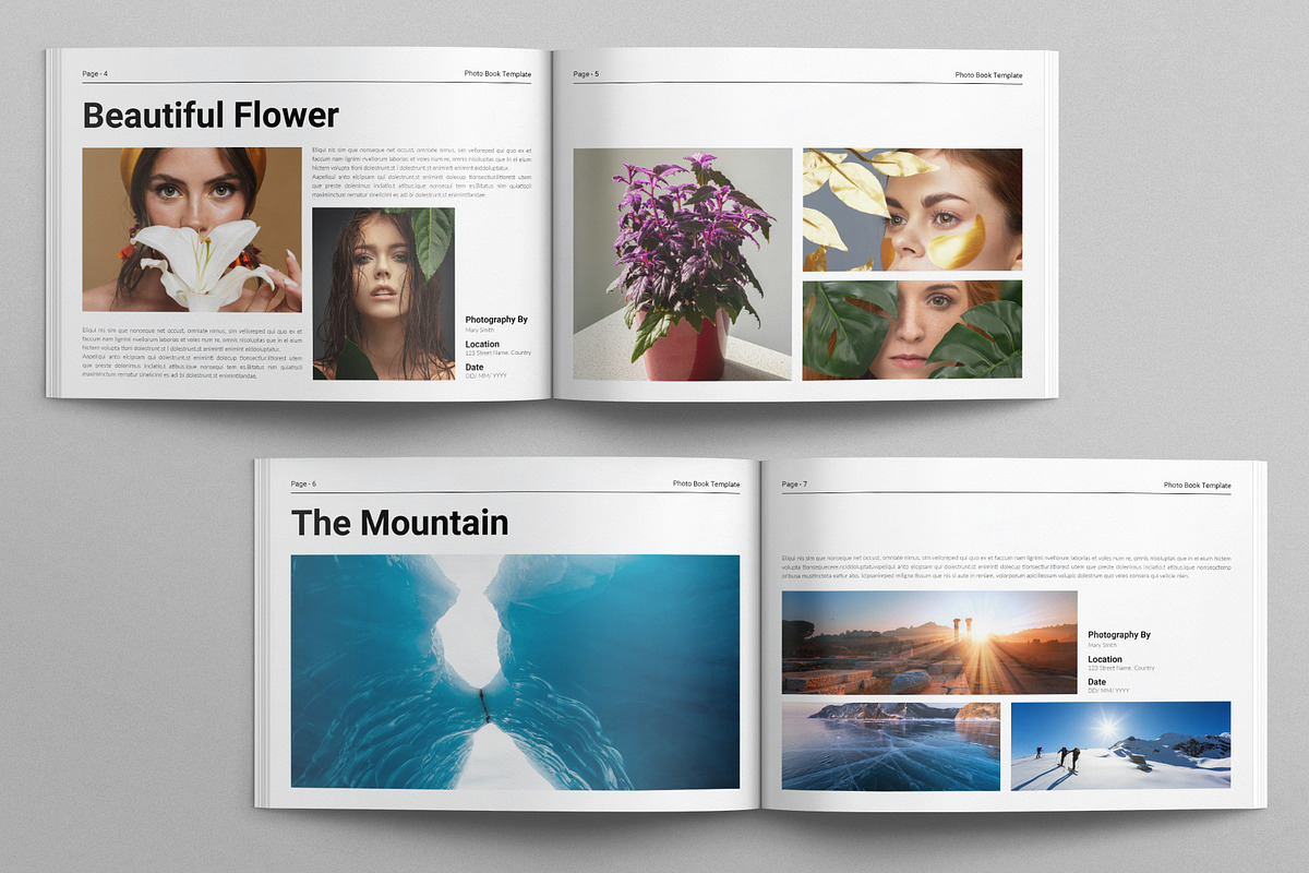 Photo Book Template Landscape, a Brochure Template by E-Type (Photo 3 of 7)