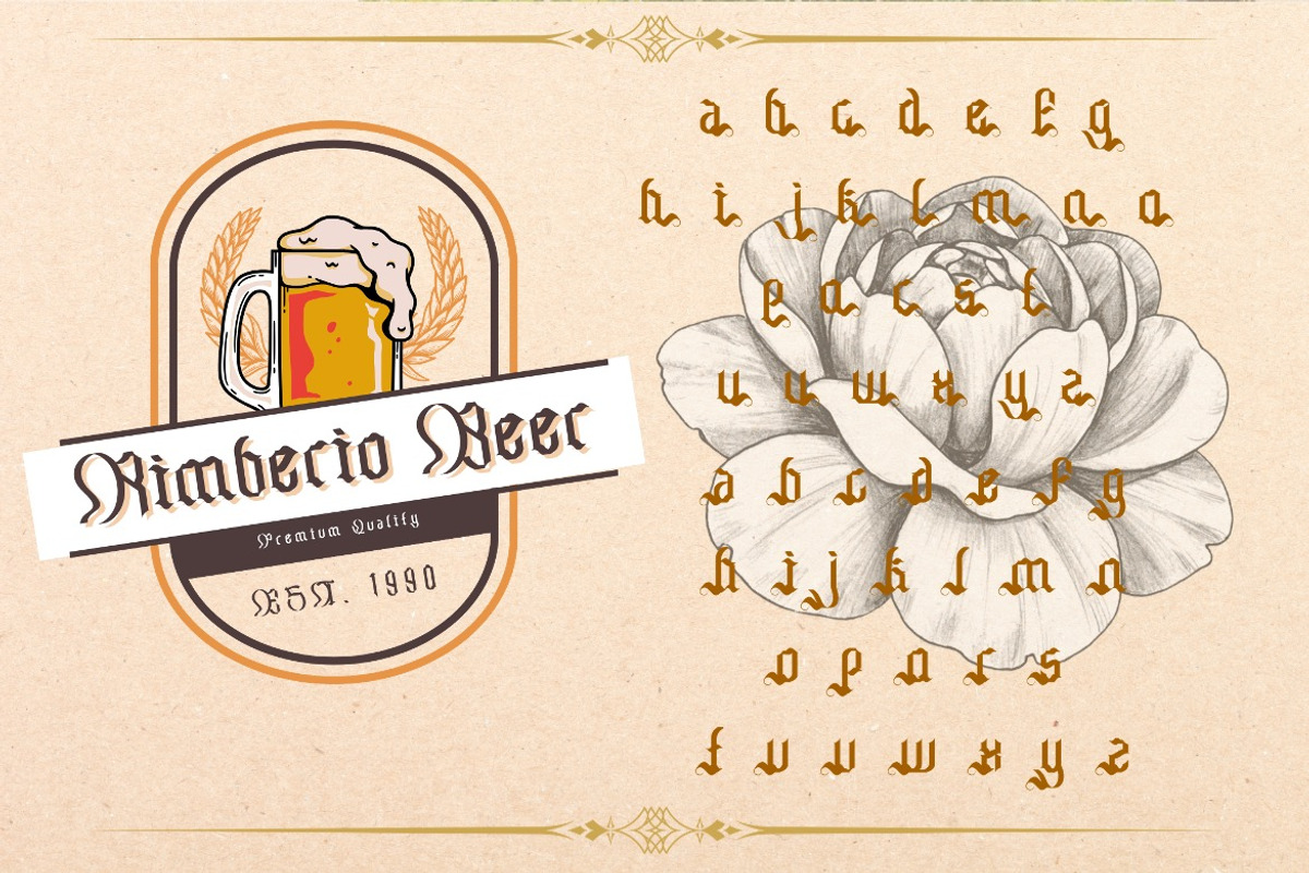 Chameton - Decorative Blackletter, a Blackletter Font by Dhabee (Photo 13 of 15)