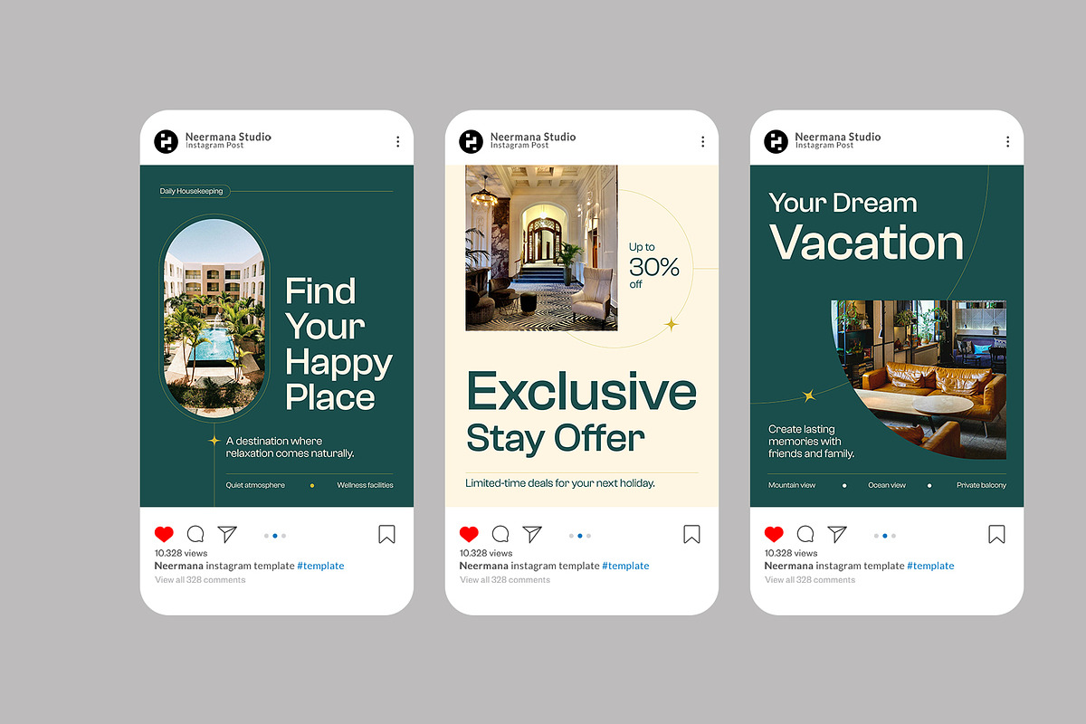 Resort Promotion Instagram Post, a Social Media Template by Neermana (Photo 3 of 4)