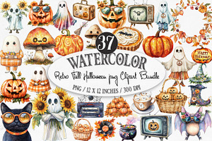 Retro Fall Halloween PNG Clipart, an Illustration by Designking