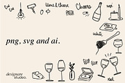 Wine, Pasta and Cheese Illustrations, a Decorative Illustration by ginni illustrations (Thumbnail 5 of 5)