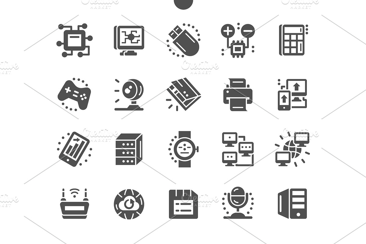 Computer Engineering Icons, a Solid Icon by Palau