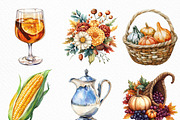 Vintage Thanksgiving Clipart, an Illustration by Craft Nest (Thumbnail 5 of 6)