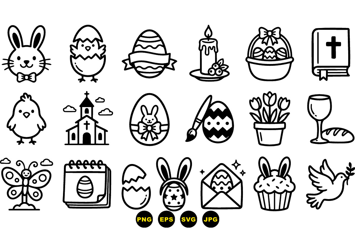 Easter Celebration Clipart Pack, an Illustration by designvectx (Photo 3 of 3)