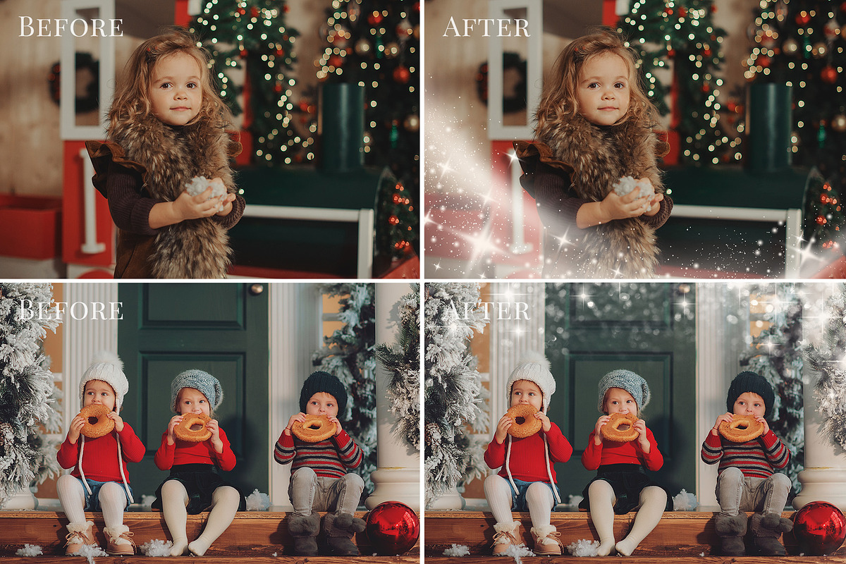 WHITE CHRISTMAS PHOTO OVERLAYS, an Action Add-On by BrownLeopard (Photo 4 of 6)