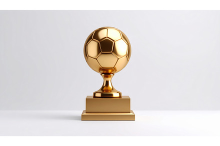 Golden football trophy symbolizing