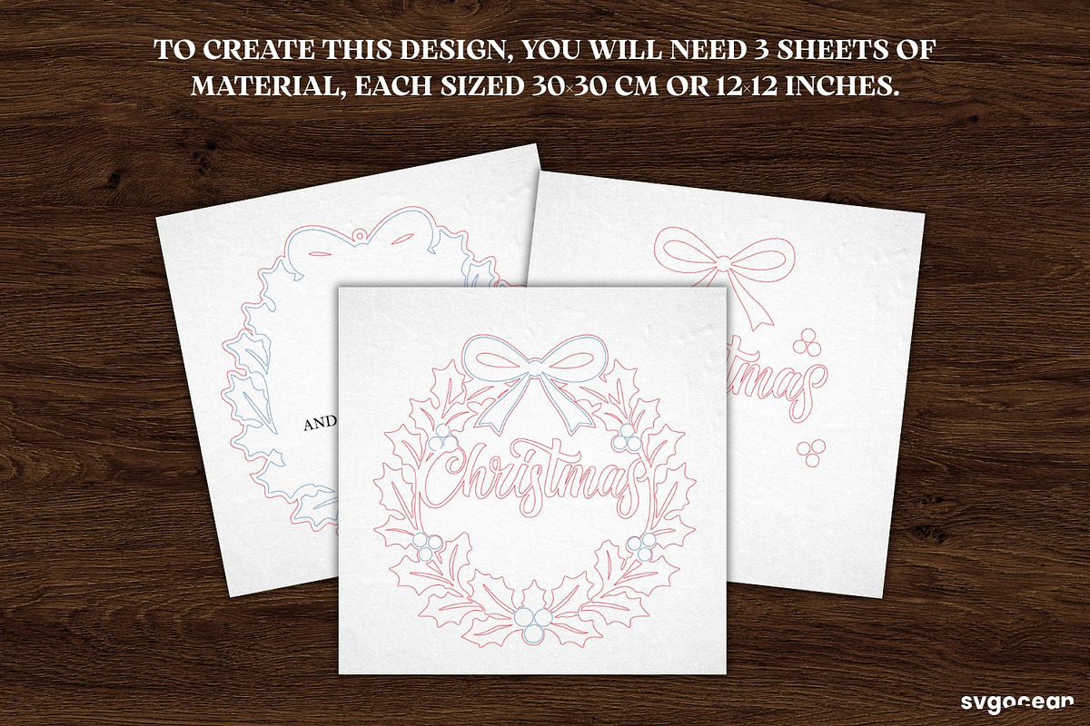 Christmas Door Sign Svg Bundle, a Decorative Illustration by svgocean (Photo 3 of 11)
