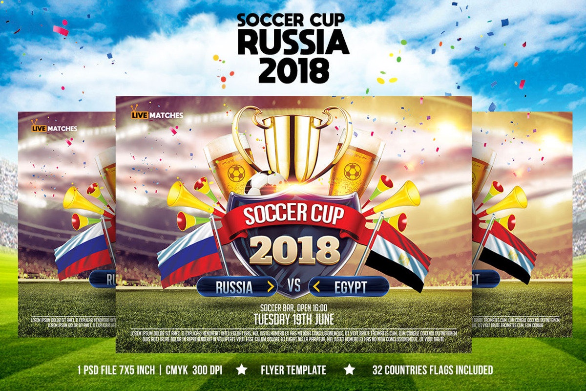 Soccer Cup Flyer Template, a Flyer Template by Briell Design (Photo 1 of 2)