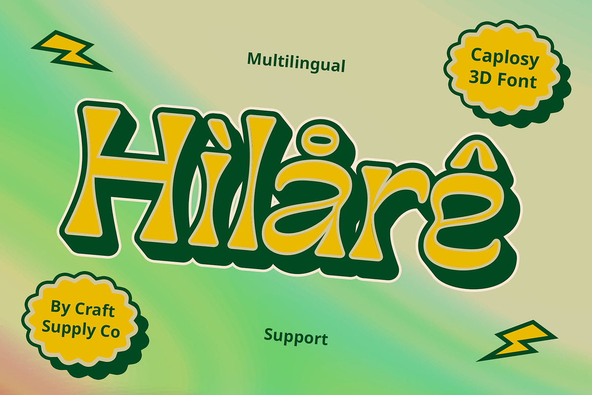 Caplosy 3D, a Sans Serif Font by Craft Supply Co. (Photo 5 of 8)