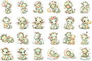Cute Baby Dragons Clipart, an Illustration by Sublimation Artist (Thumbnail 2 of 6)