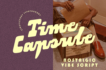 Time Capsule Nostalgic Autumn Script, a Script Font by Struvictory.art