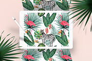 Tropical Leaves & Animals Pattern, a Pattern Graphic by Planolla (Thumbnail 3 of 6)