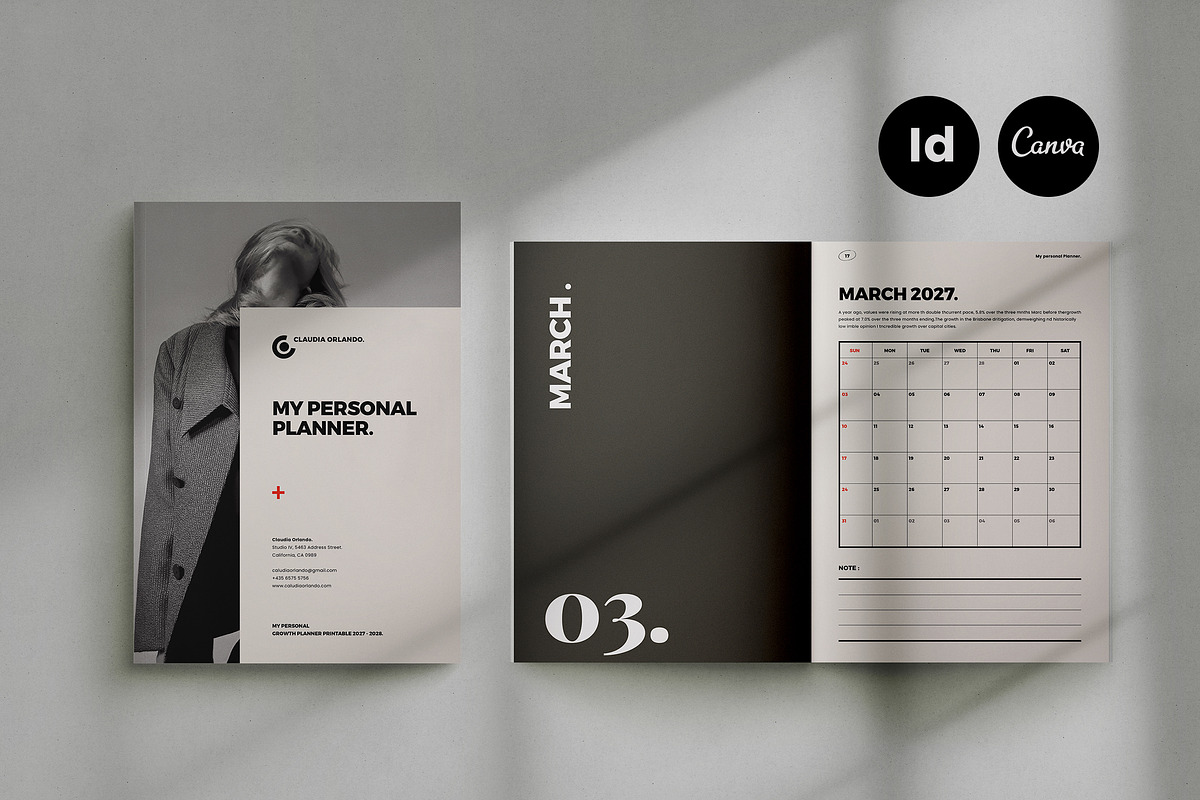 Planner Templates Canva & Indesign, a Brochure Template by Occy Design (Photo 1 of 4)