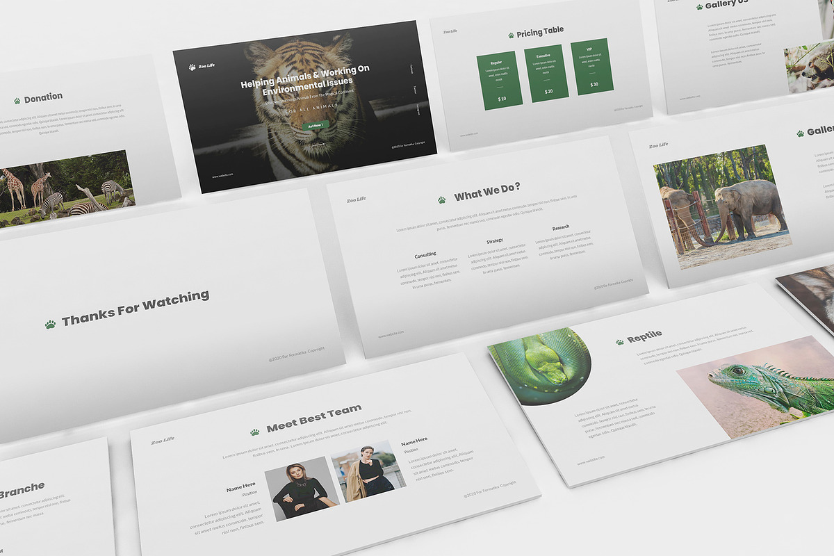 Zoo Powerpoint Template, a Presentation Template by Formatika Studio