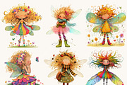 Watercolor Flower Fairy Girl Clipart, a Person Illustration by Design Scotch (Thumbnail 3 of 7)