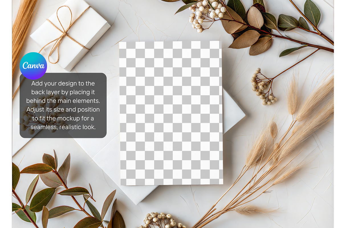 5x7 Invitation Mockup with Gift Box, a Product Mockup by MockupWizard (Photo 3 of 5)