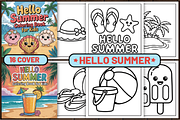 61 Hello Summer Coloring Pages, a Seasonal Illustration by Design Station (Thumbnail 1 of 6)