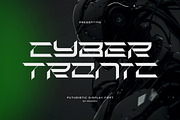 Cyber Tronic - Edgy Cyberpunk Font, a Serif Font by Imoodev (Thumbnail 1 of 5)