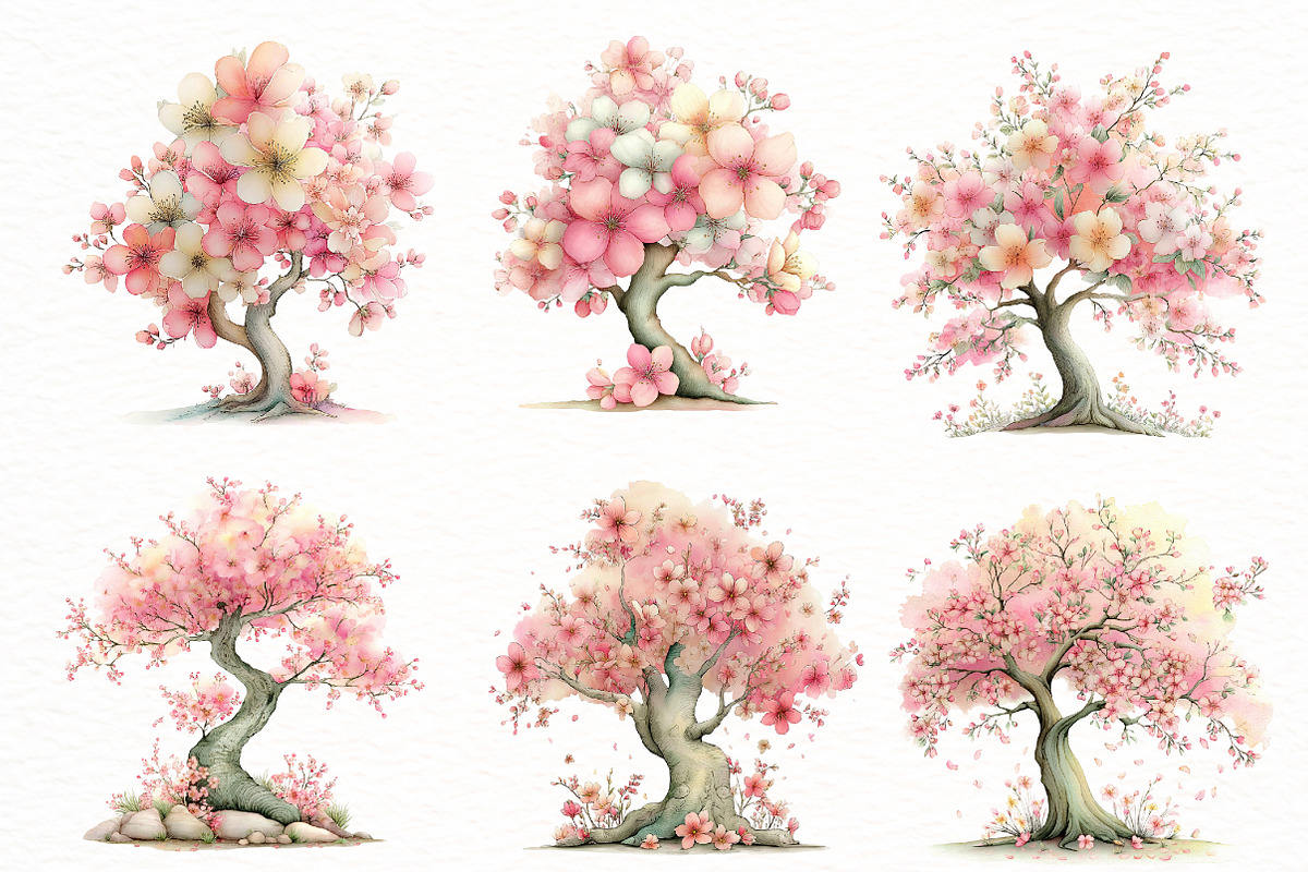 Whimsical Blossom Tree clipart, an Illustration by Designworld (Photo 4 of 8)