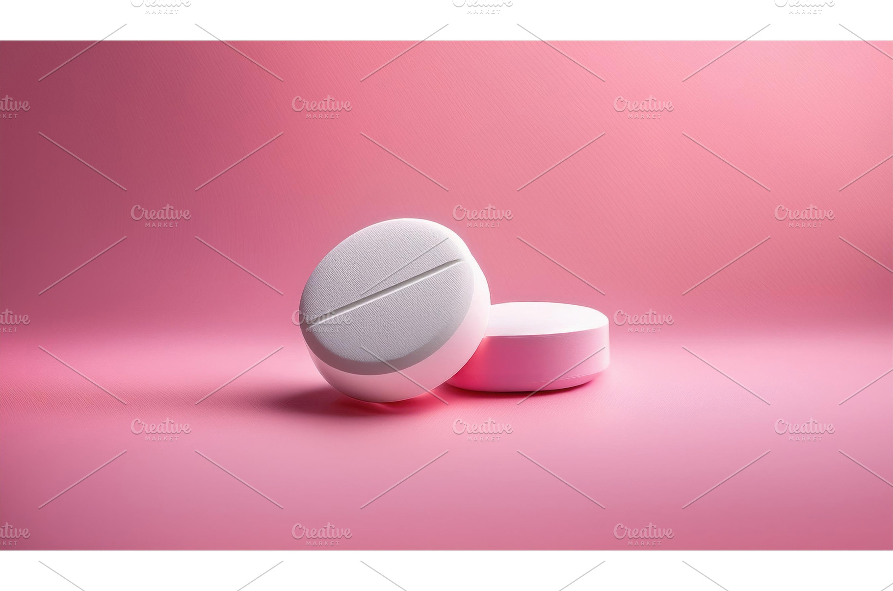 Two white tablets on a pink, a Health & Medical Photo by Igor Tichonow