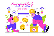 10 Fundraising Charity Illustration, a Person Illustration by denayunebgt (Thumbnail 1 of 4)