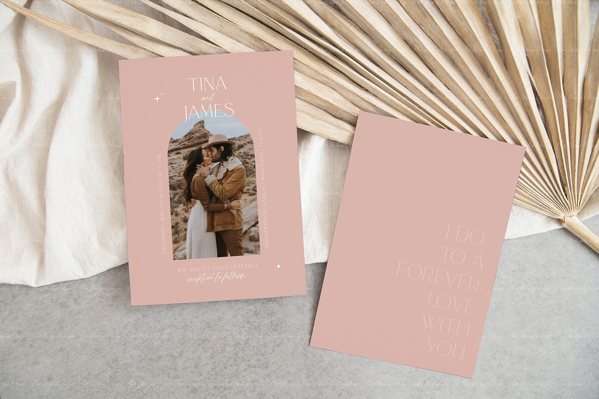 Double 5x7 Boho Card Mockup, a Product Mockup by ILoveMockupDesign (Photo 5 of 10)