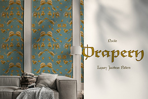 Drapery, Luxury Jacobean Pattern