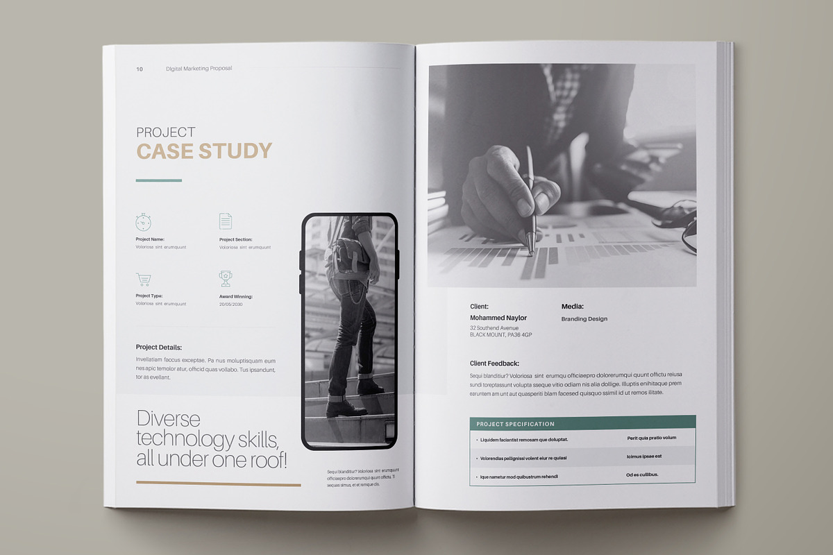Digital Marketing Proposal, Canva, a Brochure Template by DesVert (Photo 5 of 6)