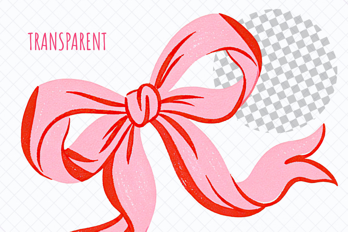 Coquette Bows Clipart – 55 PNG, a Decorative Illustration by Whimsy Brush Studio (Photo 6 of 7)