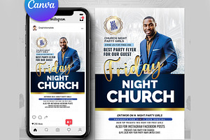 Church Friday Canva Flyer